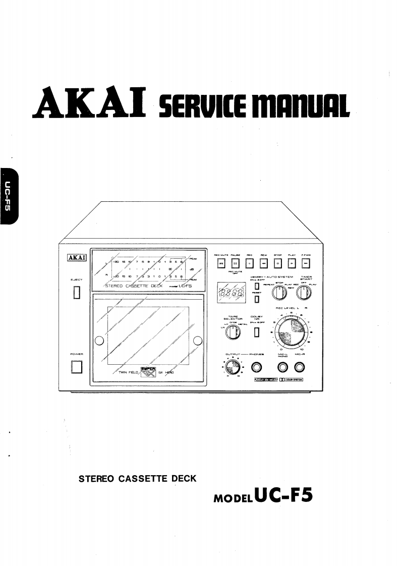 Akai-UCF5-tape-维修说明书手册含电器原理图