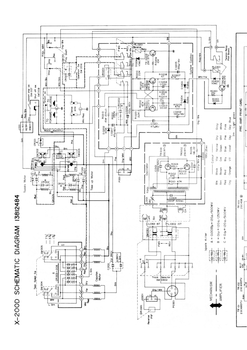 Akai-X200D-tape-电气原理图手册
