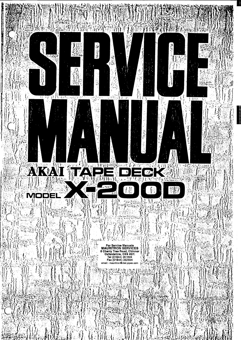 Akai-X200D-tape-维修说明书手册含电器原理图