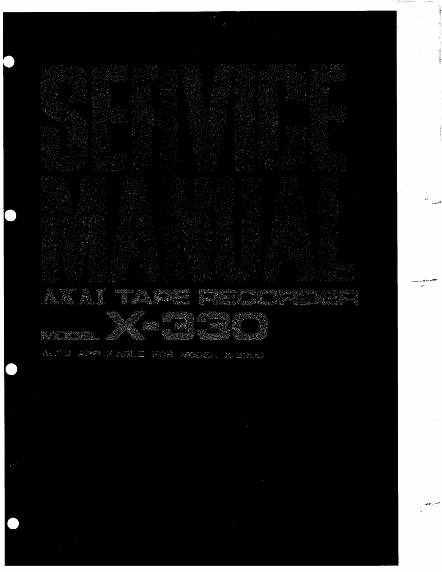 Akai-X330-tape-维修说明书手册含电器原理图