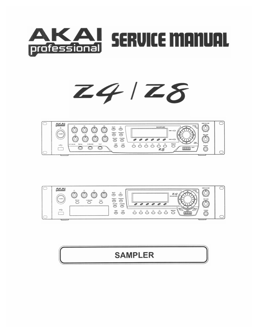 Akai-Z4-spl-维修说明书手册含电器原理图