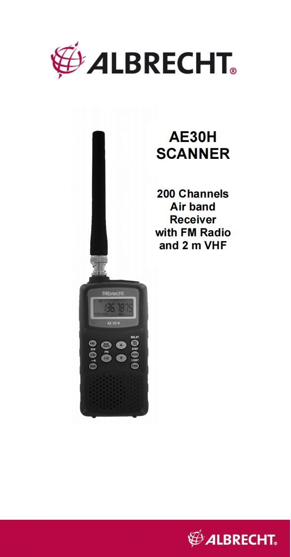 Albrecht_AE30_Manual操作说明书手册