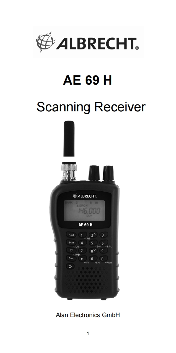 Albrecht_AE69H_Manual操作说明书手册