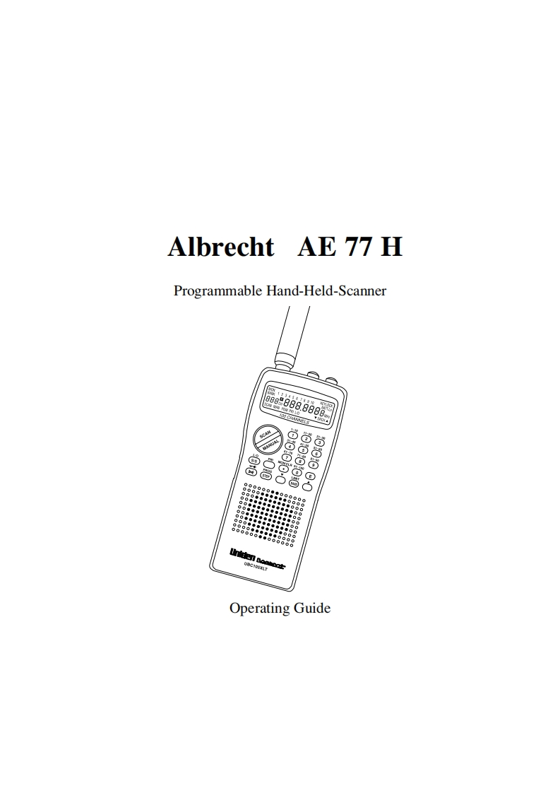 Albrecht_AE77H_Manual操作说明书手册