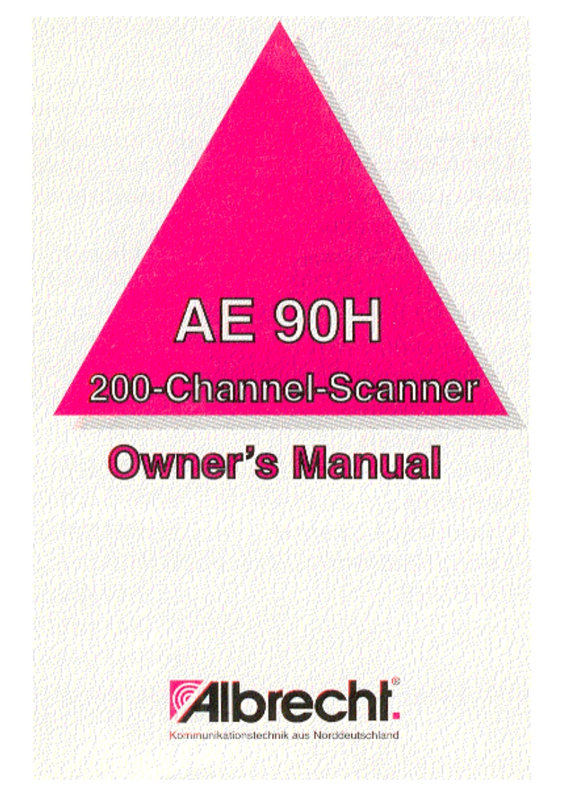 Albrecht_AE90H_Manual操作说明书手册