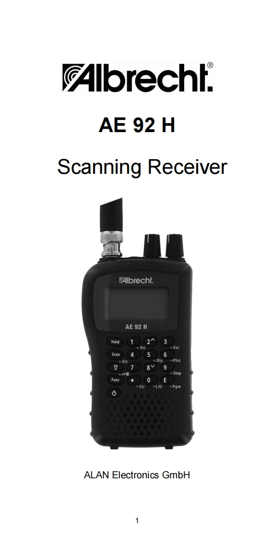 Albrecht_AE92H_Manual操作说明书手册