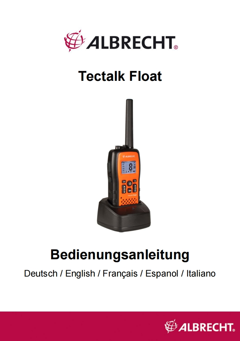 Albrecht_Tectalk_Float_Intrnational_manual操作说明书手册