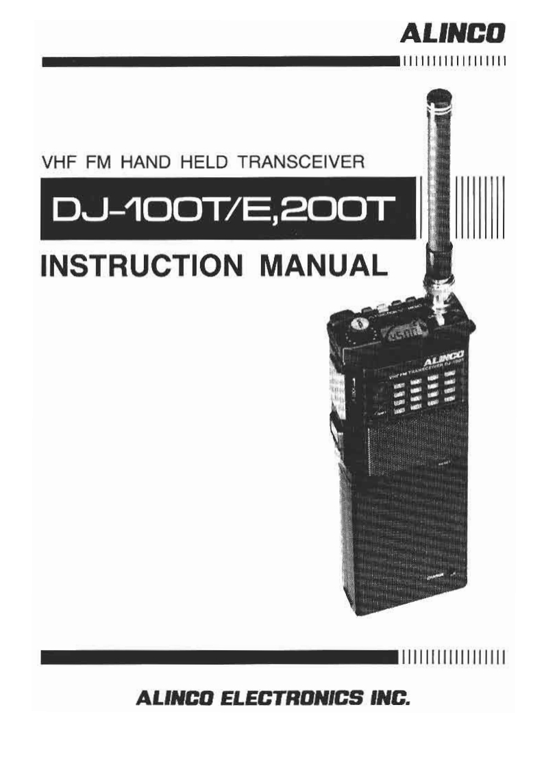 Alinco---DJ-100T-Instruction-Manual操作说明书手册
