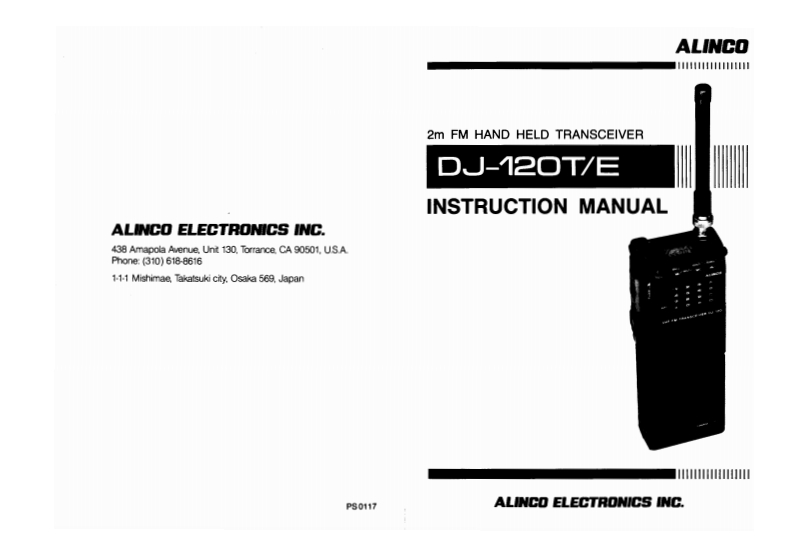 Alinco---DJ-120T-Instruction-Manual操作说明书手册