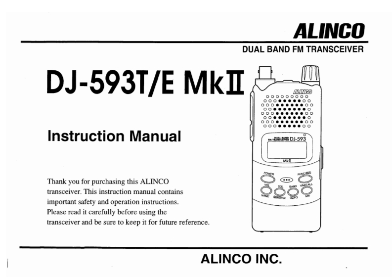 Alinco---DJ-593T-MkII-Instruction-Manual操作说明书手册