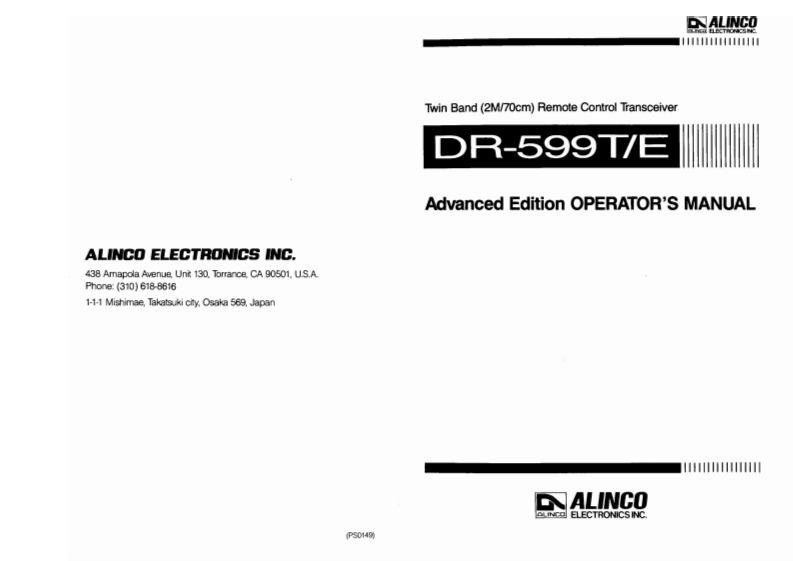 Alinco---DR-599T-Instruction-Manual操作说明书手册