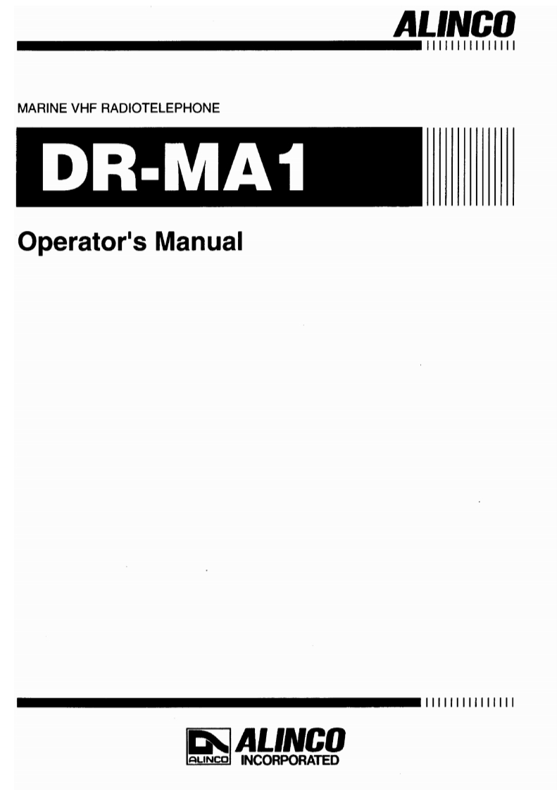 Alinco---DR-MA1-Instruction-Manual操作说明书手册