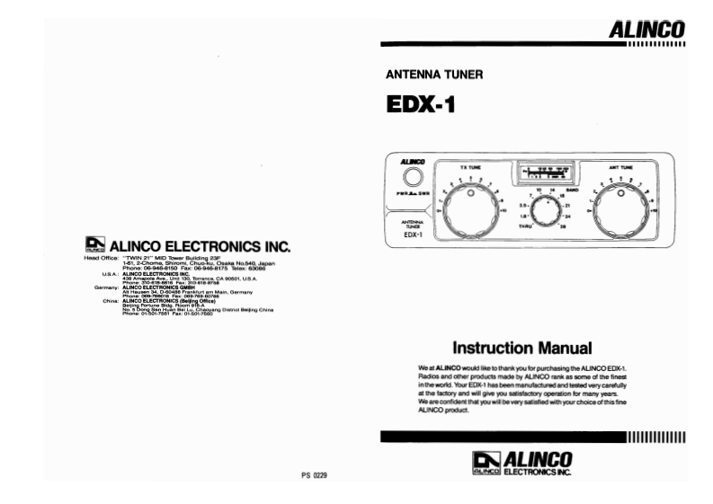 Alinco---EDX-1-Instruction-Manual操作说明书手册