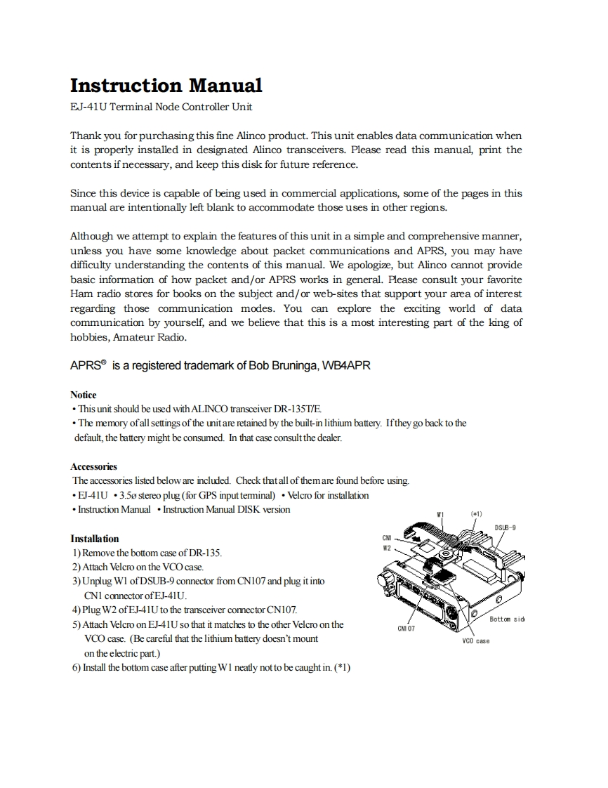 Alinco---EJ-41U-Instruction-Manual操作说明书手册
