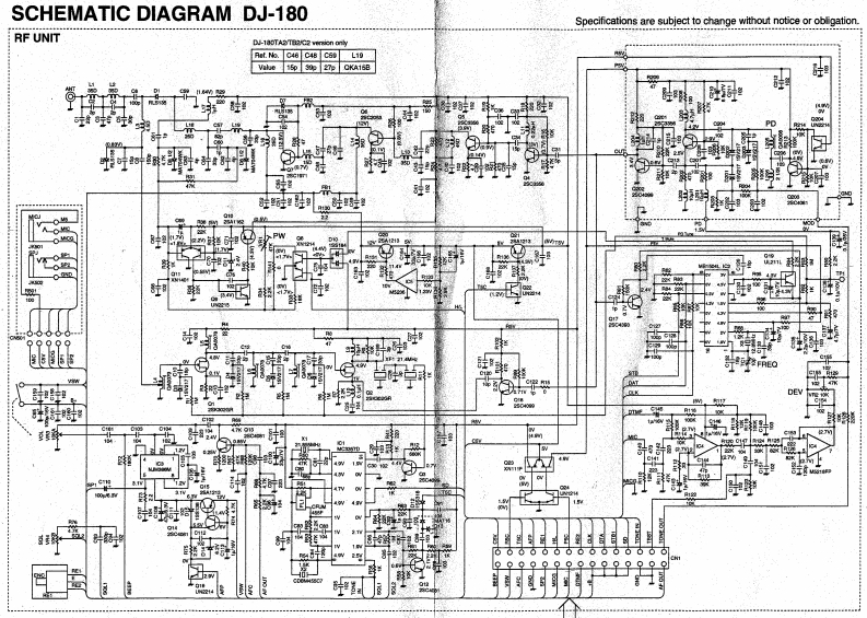Alinco_DJ-180_参考电器原理图
