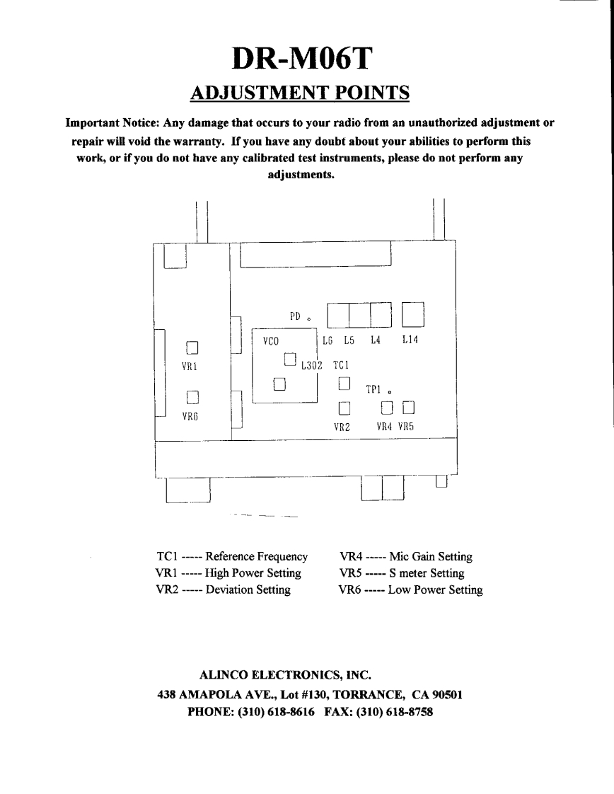Alinco_DR-M06T_频率调制校准手册