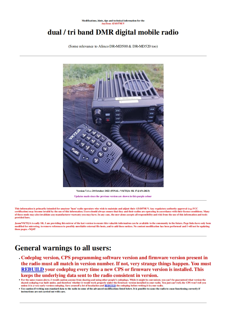 Alinco_DR-MD500_DR-MD520_AnyTone_AT-D578UV_mods_and_information_VK7ZJA_2023