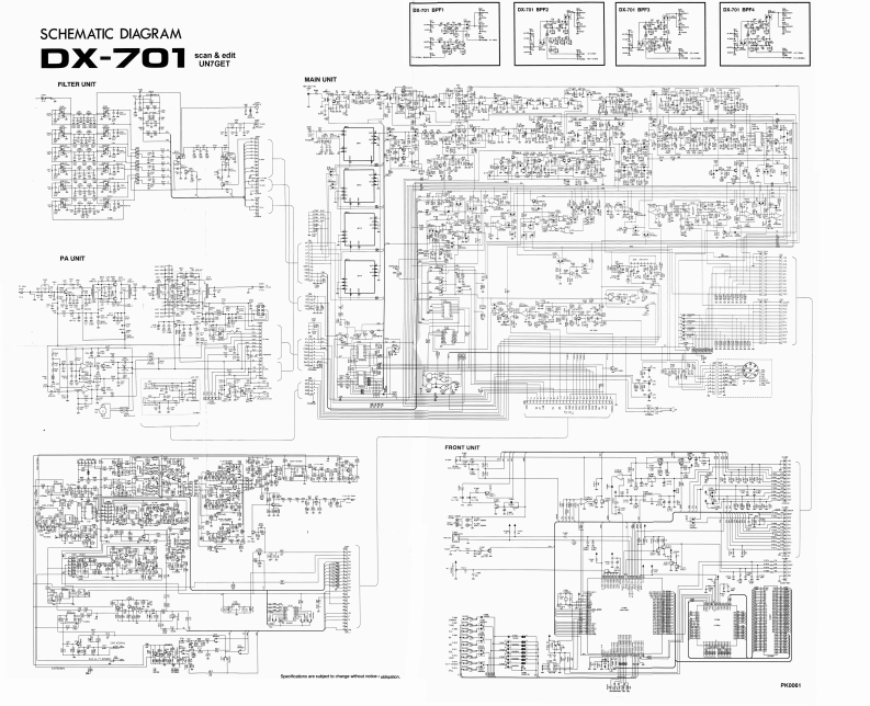 Alinco_DX-701_参考电器原理图