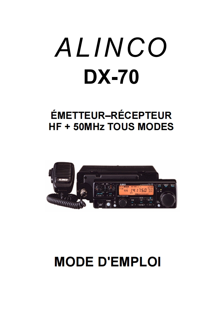Alinco_DX-70_使用说明书手册_FR