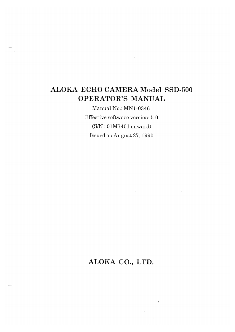 Aloka-SSD500-User-Manual操作说明书手册新质力文库 - 聚焦新质生产力发展的数字化知识库_行业洞察 / 理论成果 / 实践指南免费下载新质力文库