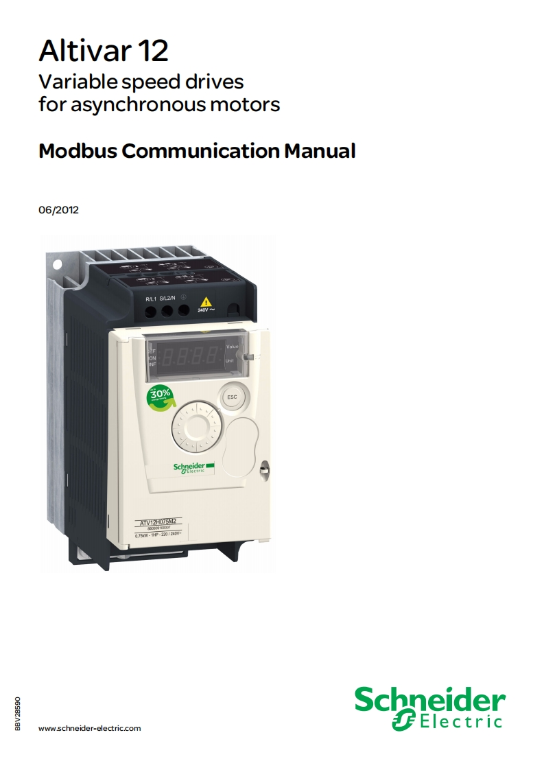 Altivar12-MODBUSCommunicationmanuel安装操作说明书手册