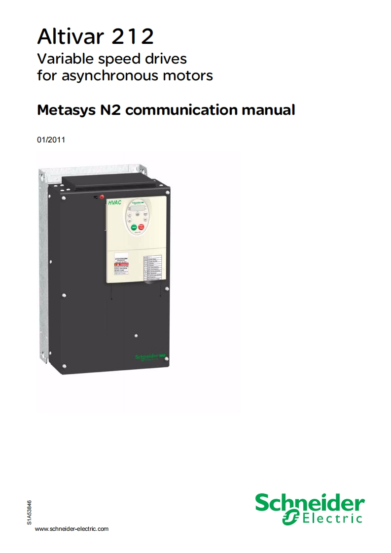 Altivar212-MetasysN2communicationmanual安装操作说明书手册