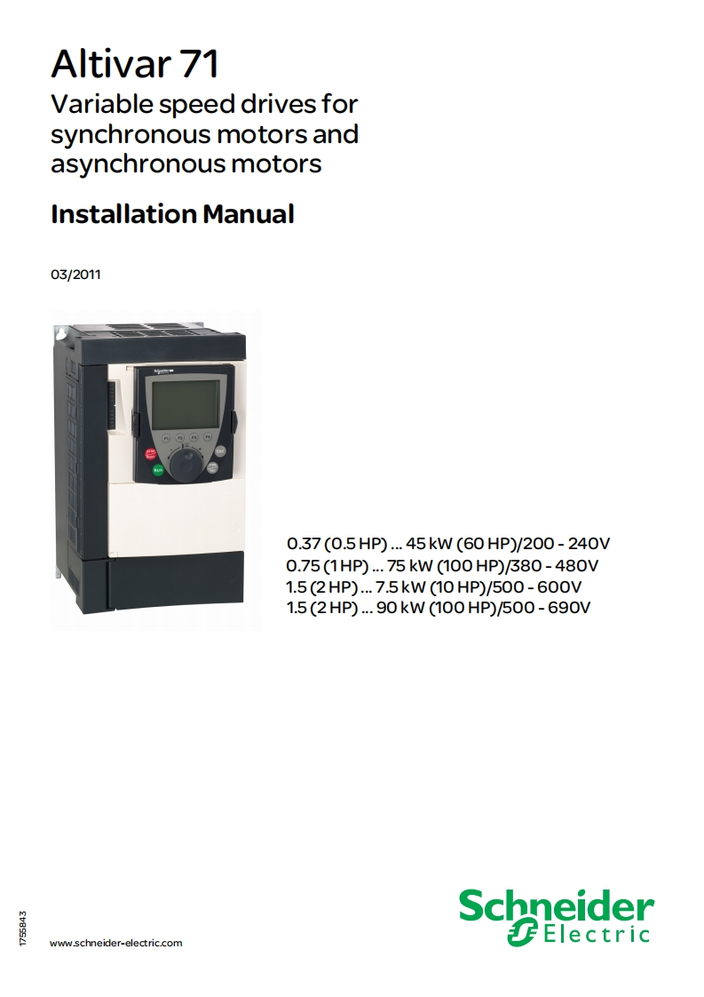 AltivarDriveManual调试说明书手册s-Altivar71-atv71s_安装操作说明书手册_en_1755843_04