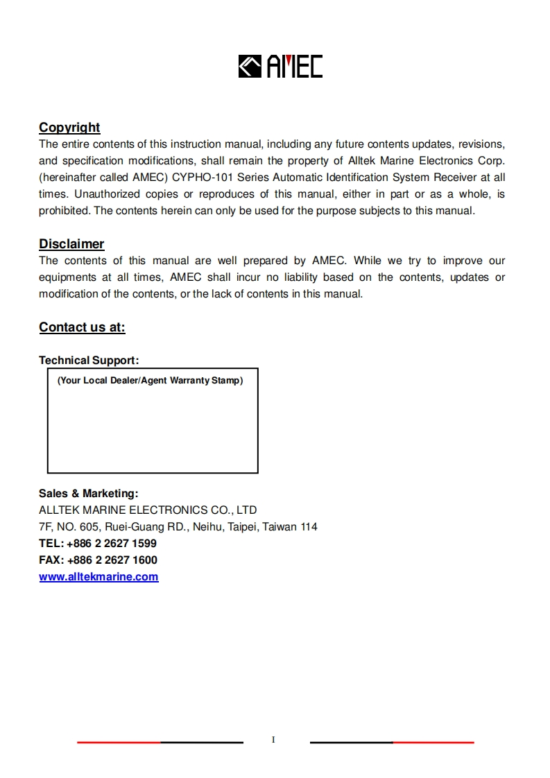 Amec_Cypho-101_Manual操作说明书手册