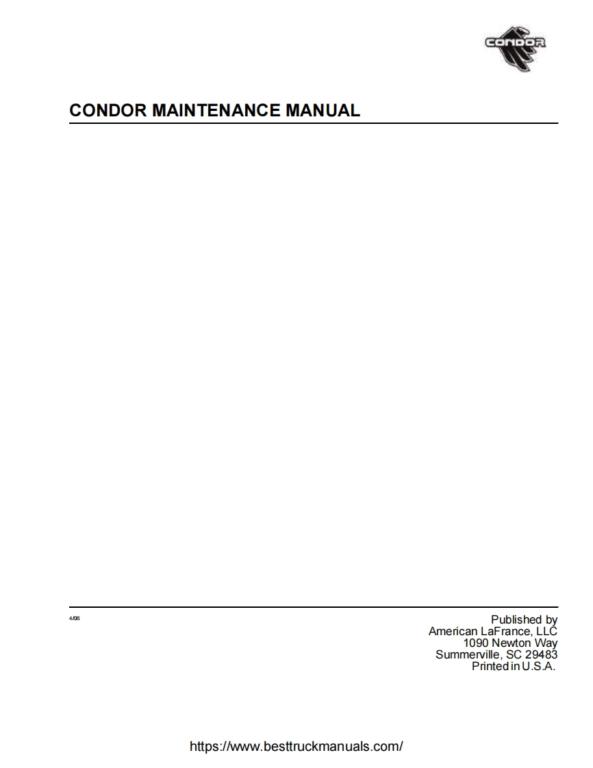 American-LaFrance-Condor-Truck-维修维护手册-PDF