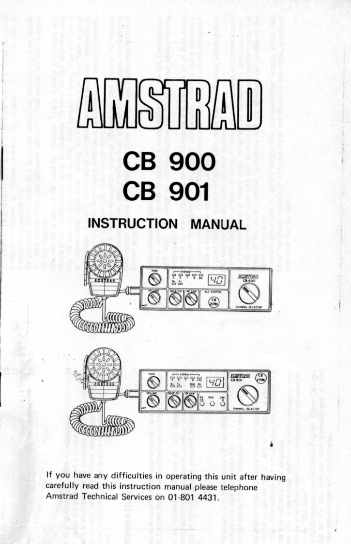 Amstrad_CB-900-CB-901_Manual操作说明书手册