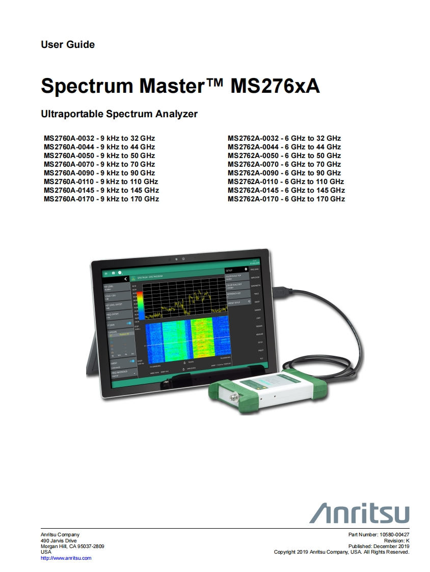 Anritsu_MS2760A_UG操作说明书手册