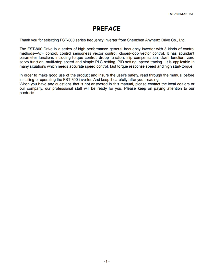 Anyhz-FST-800-Manual