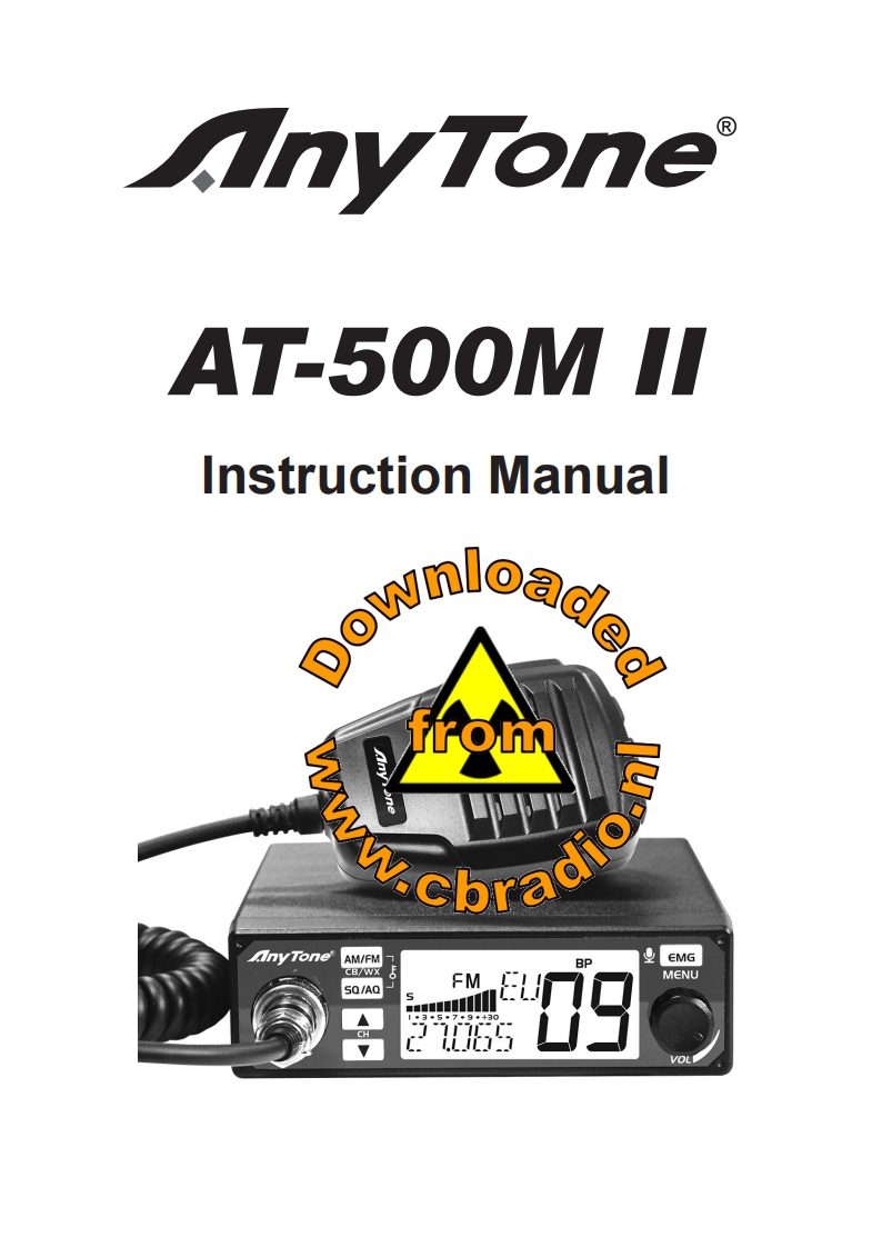 Anytone_AT500M_II_使用说明书手册