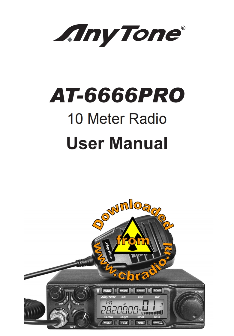 Anytone_AT6666_PRO_使用说明书手册