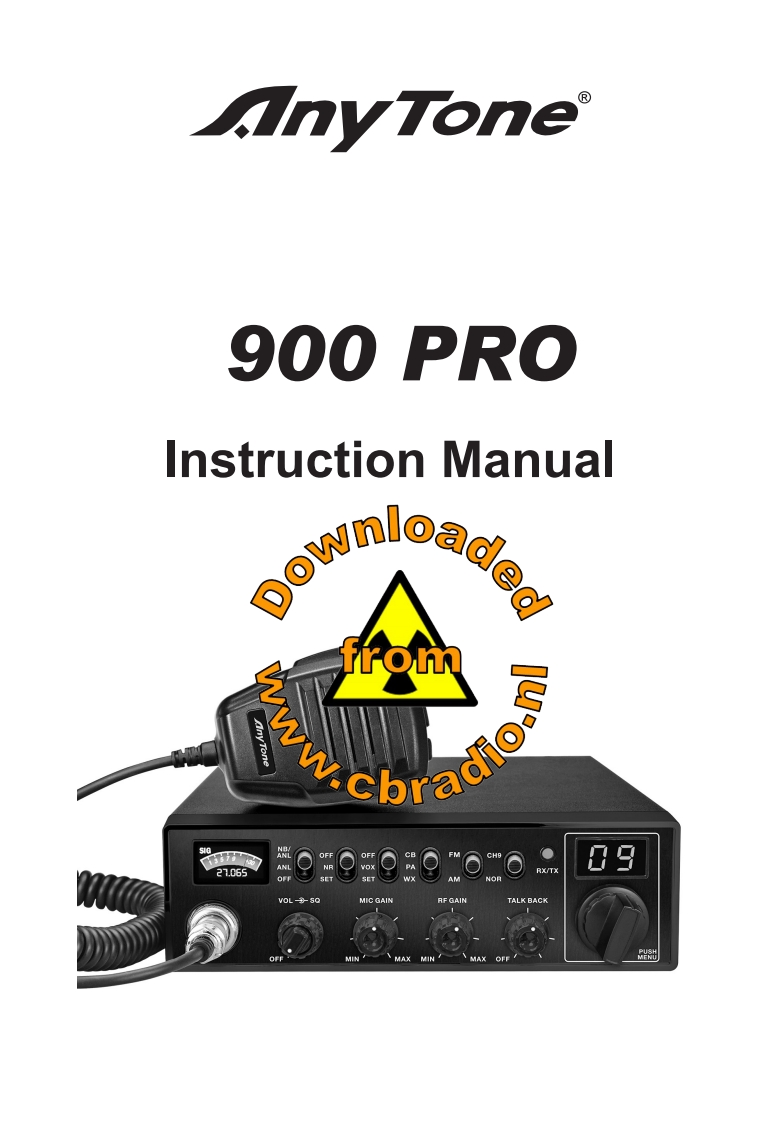 Anytone_AT900_PRO_使用说明书手册