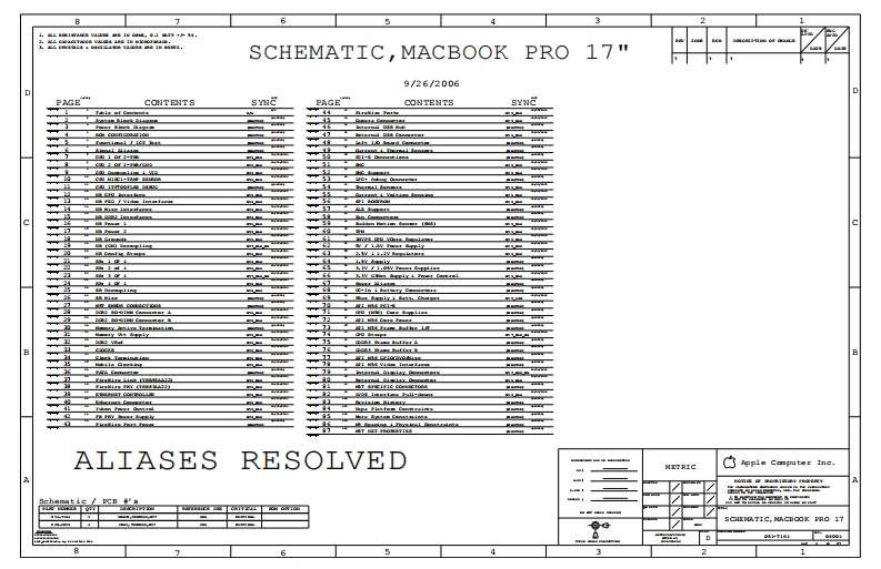Apple-Macbook-Pro-A1212_MACBOOK_PRO17_051-7164_Rev06004笔记本电器原理图