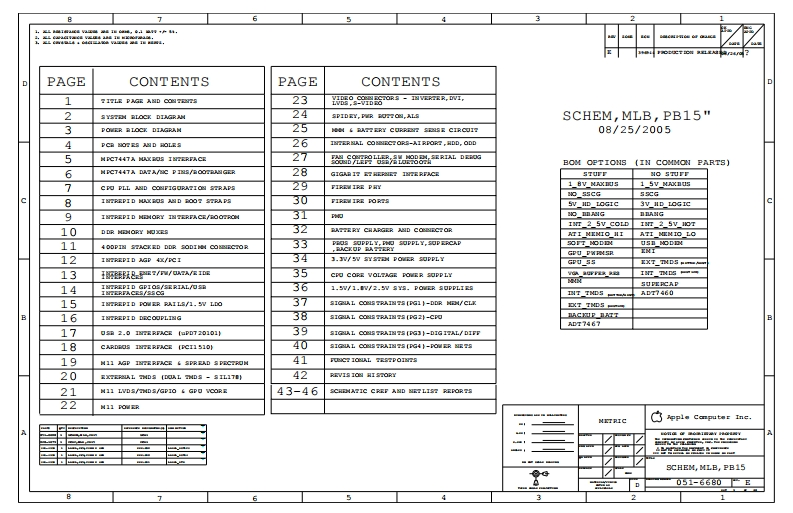 Apple-Macbook-Q16_Apple_MLB_PB15_051-6680_RevE笔记本电器原理图
