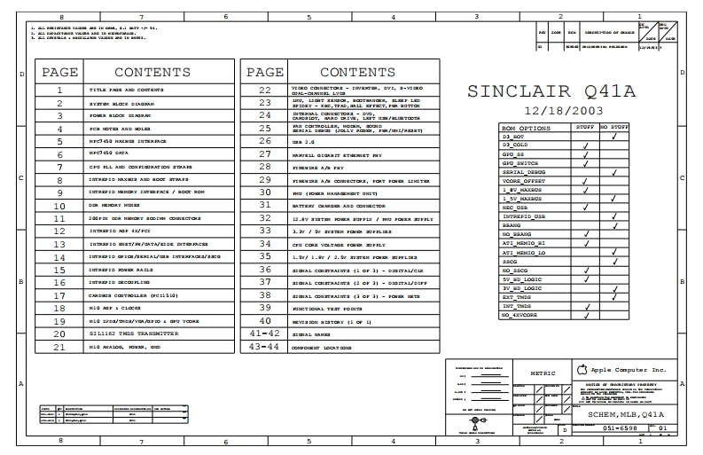 Apple-Powerbook-G4-A1085_SINCLAIR_MLB_Q41A_051-6598_Rev01笔记本电器原理图