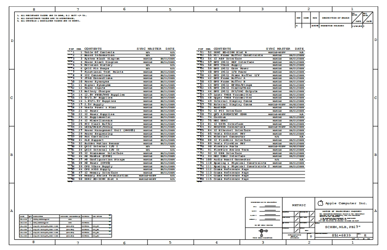 Apple-Powerbook-G4-A1139_MLB_PB17_051-6839_RevE笔记本电器原理图