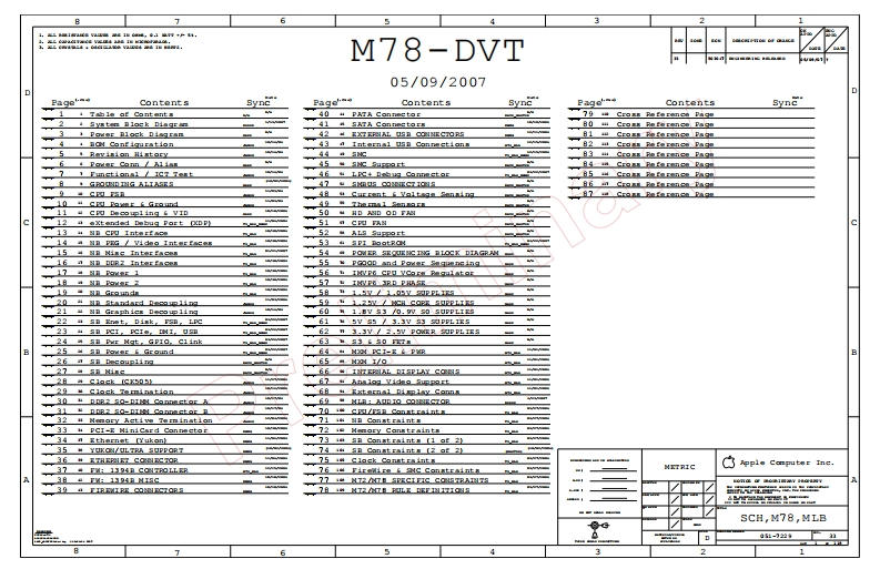 Apple-iMAC-A1225_M78-DVT_MLB_051-7229_Rev33笔记本电器原理图