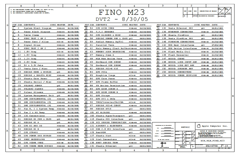 Apple-iMAC-G5-iSight_FINO_M23_DVT2_MLB_051-6790_Rev19笔记本电器原理图