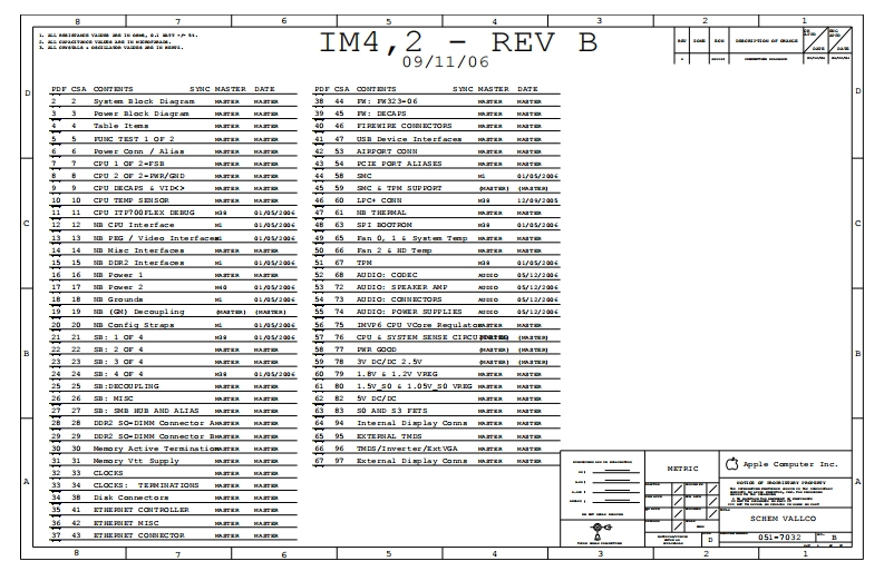 Apple_IM4.2_VALLCO_051-7032_RevB笔记本电器原理图