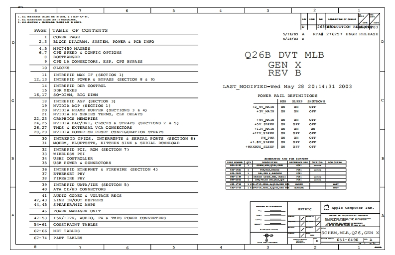 Apple_Q26B_DVT_MLB_GEN_X_051-6490_RevB笔记本电器原理图