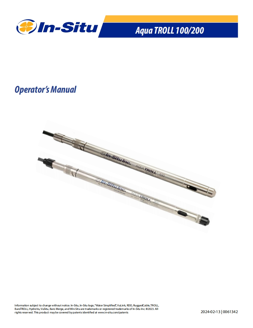 Aqua_TROLL_100-200_使用说明书手册