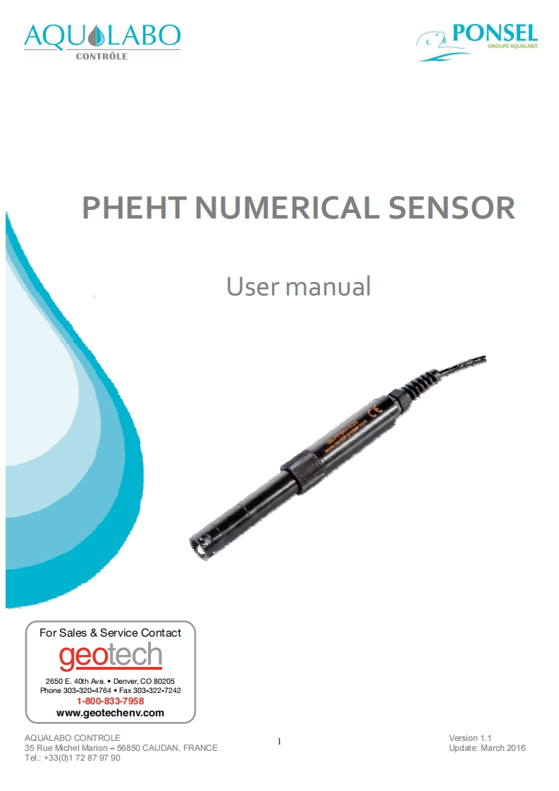 Aqualabo_PHEHT_User_使用说明书手册