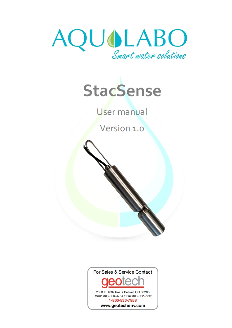 Aqualabo_StacSense_User_使用说明书手册