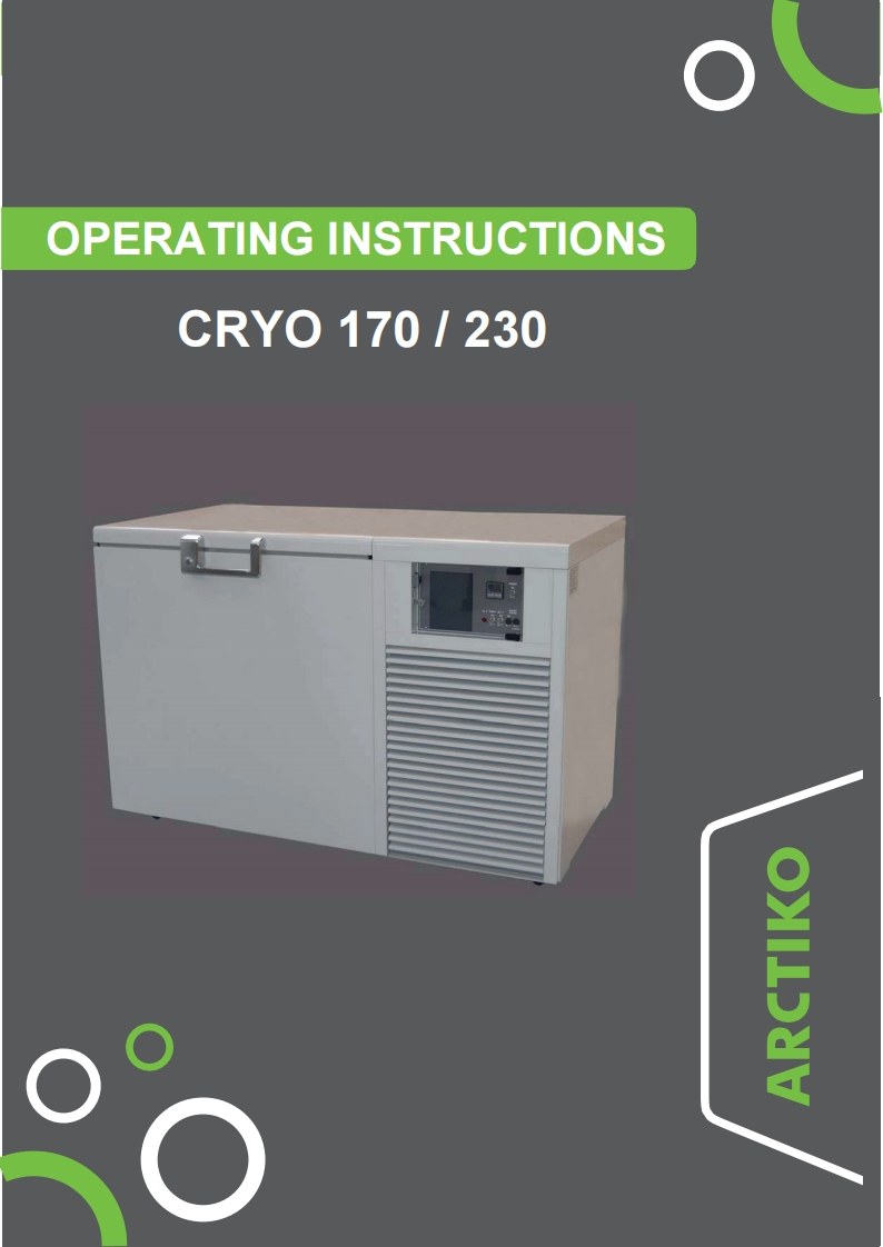 Arctiko-CRYO-170-230-Freezer-操作说明书手册