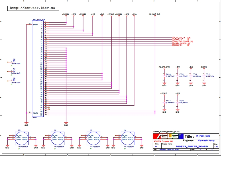 Asus-EEEPC-1008ha---Power-Board笔记本电器原理图
