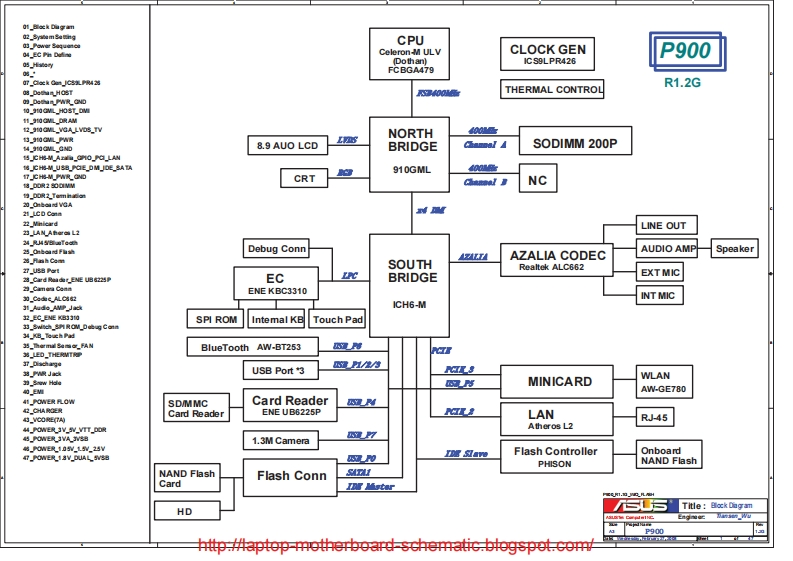 Asus-eee-pc-p900笔记本电器原理图