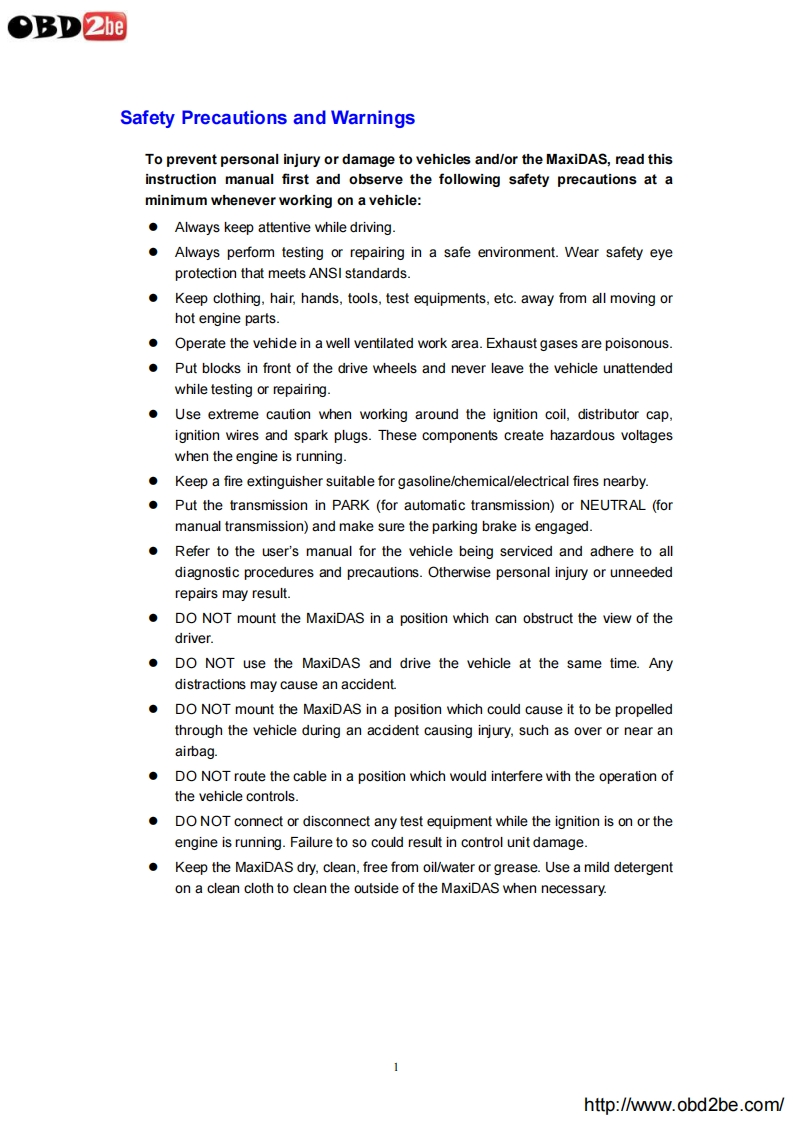 Autel-Maxidas-DS708-使用说明书手册